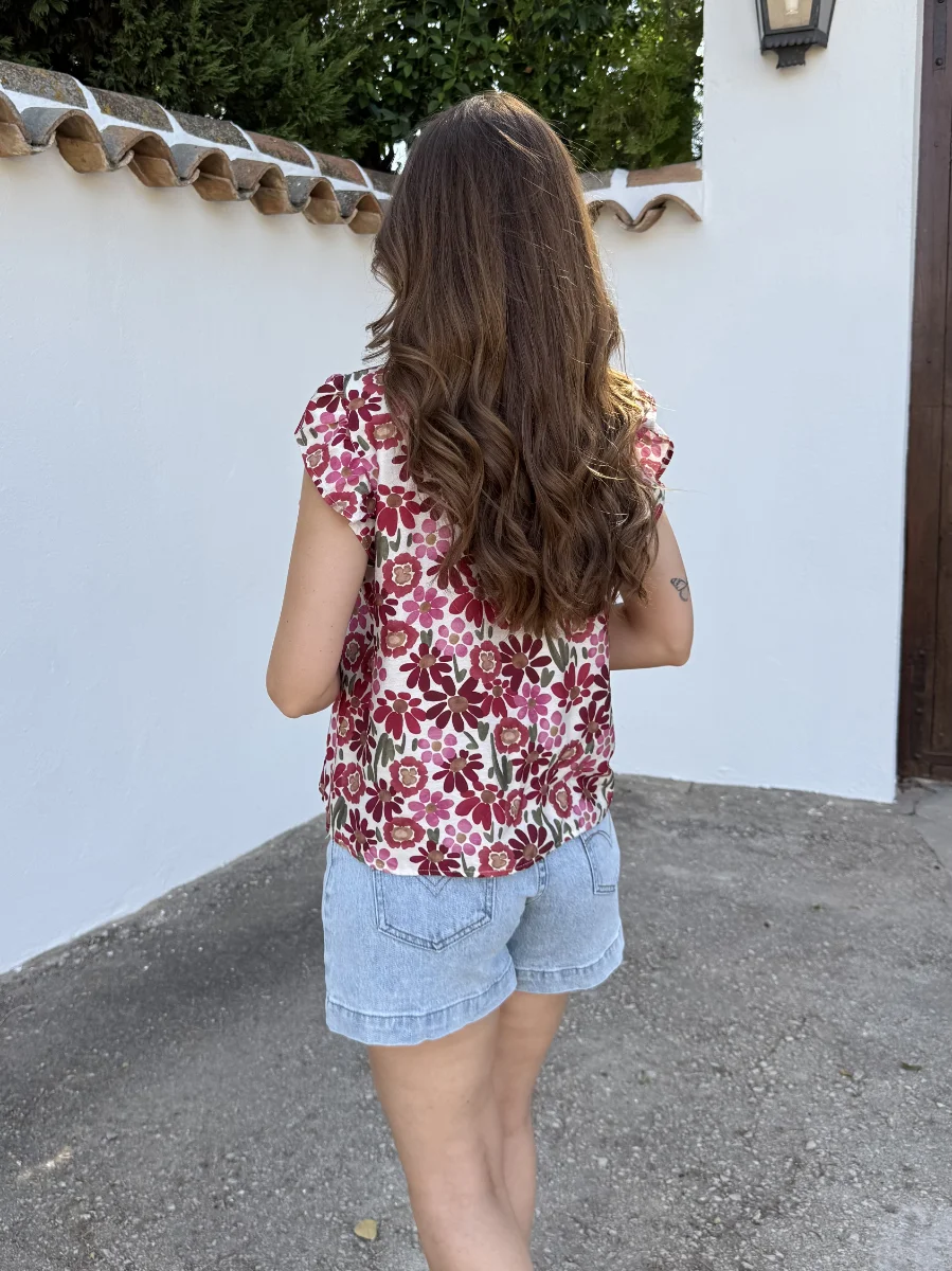 Blusa Spring Burdeos - Imagen 3