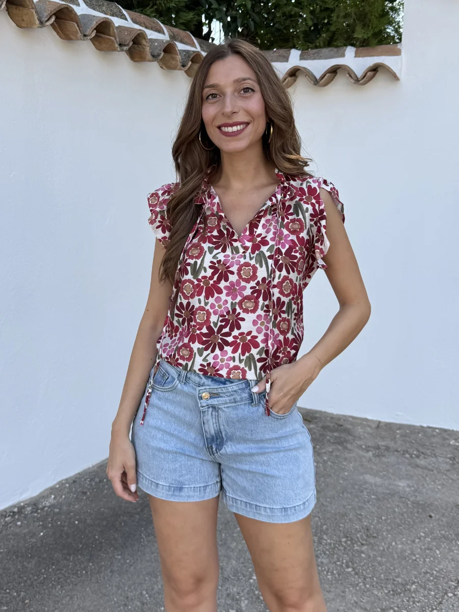 Blusa Spring Burdeos - Imagen 2