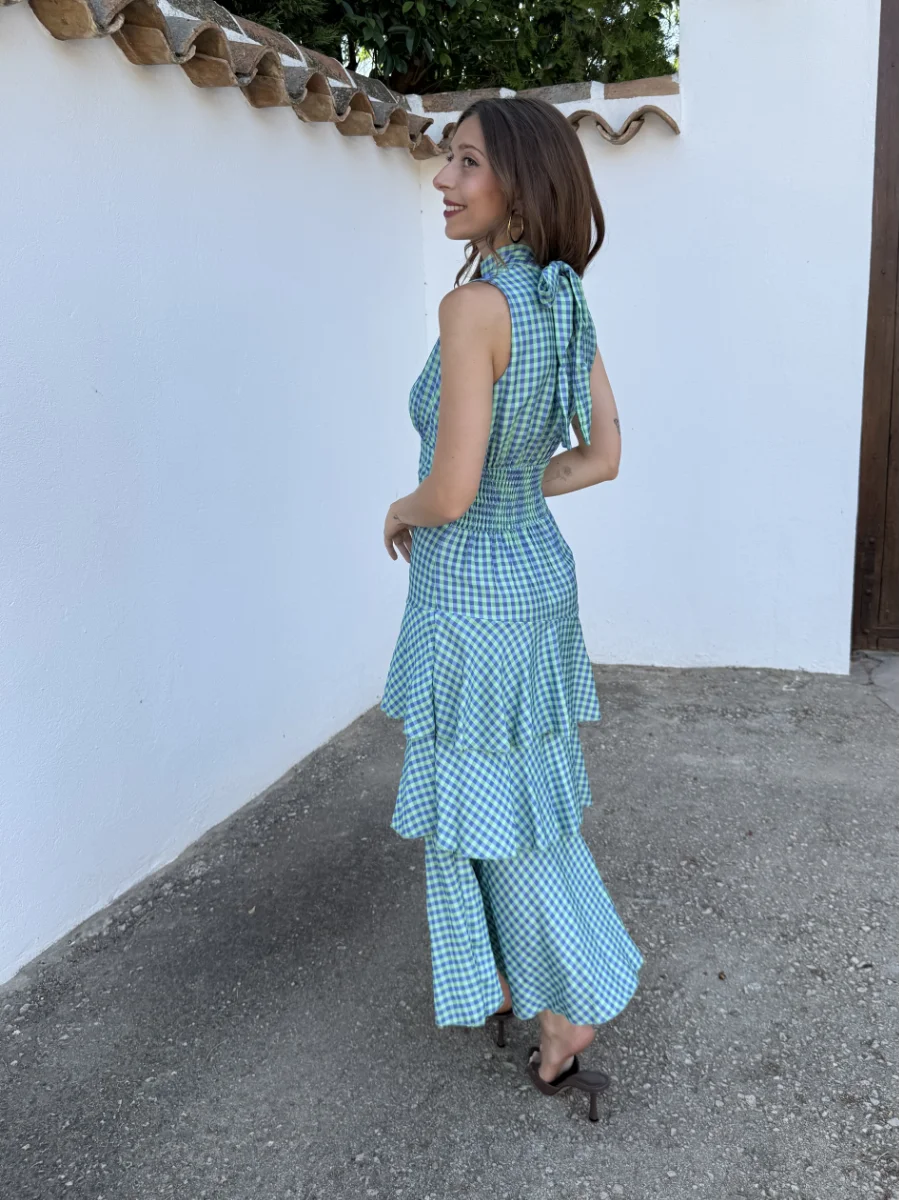 Vestido Cadaqués Vichy Verdoso - Imagen 3