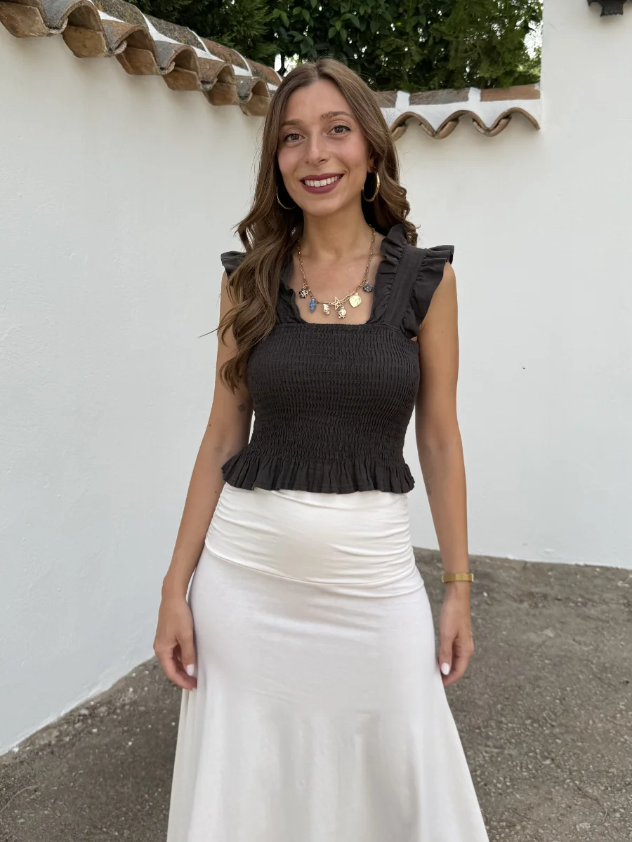 Top Beatriz Marrón