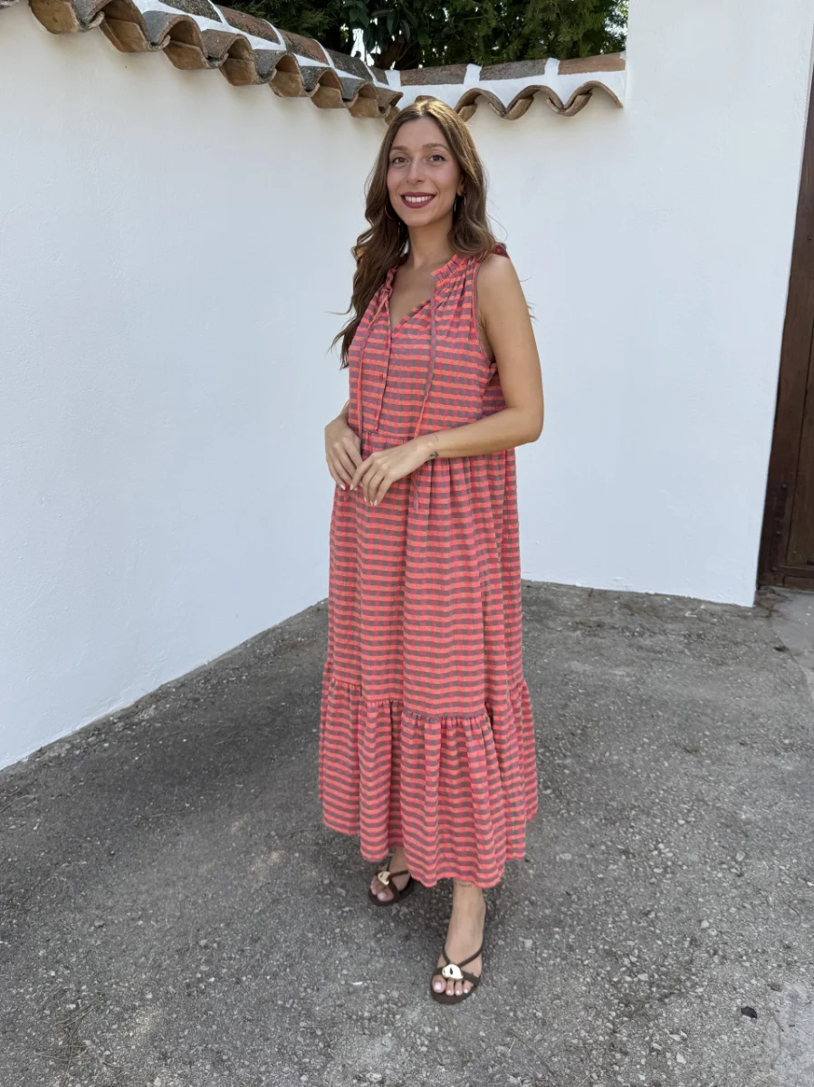 Vestido Aperol Coral - Imagen 2