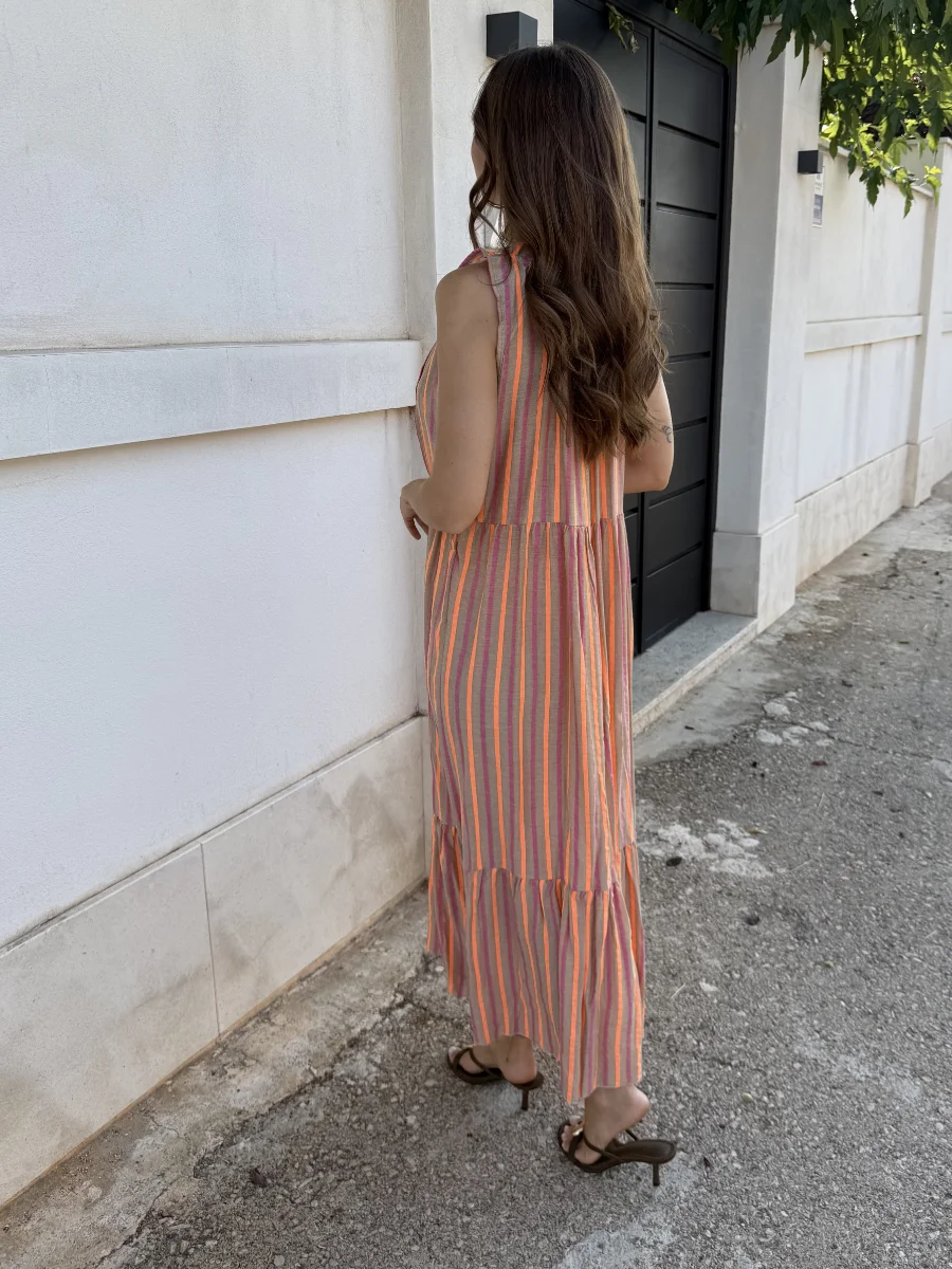 Vestido Karen Rosa/Naranja - Imagen 4