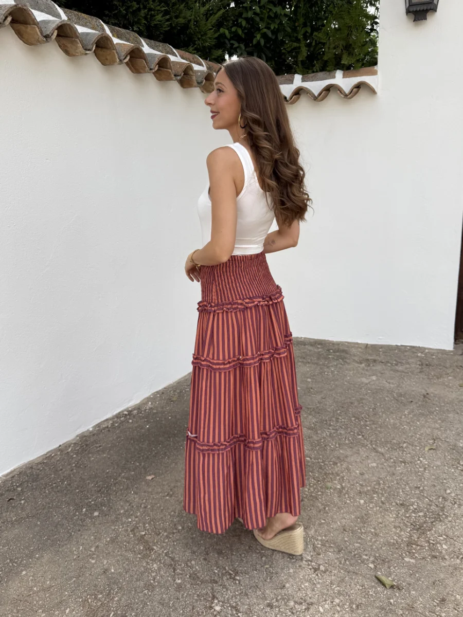 Falda México Coral/Morado - Imagen 4