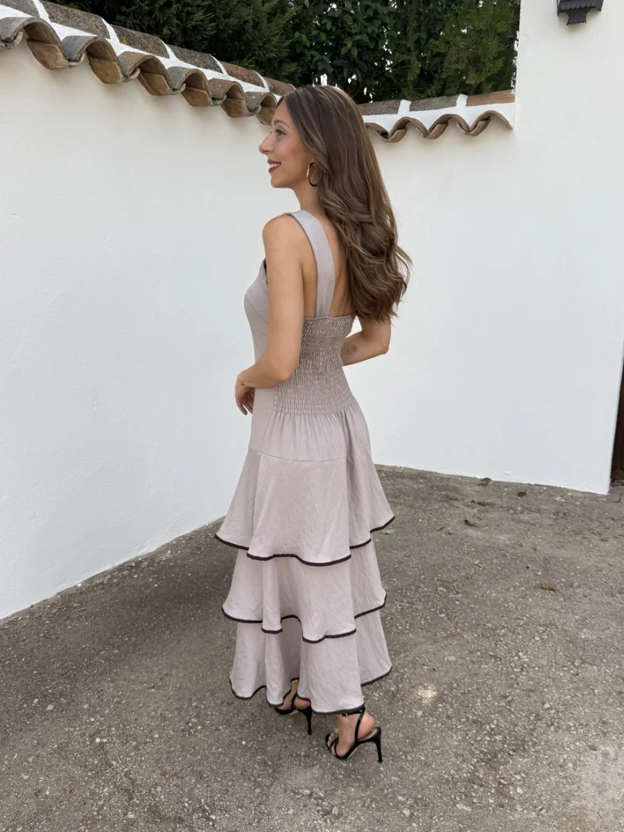 Vestido Bari Beige - Imagen 3