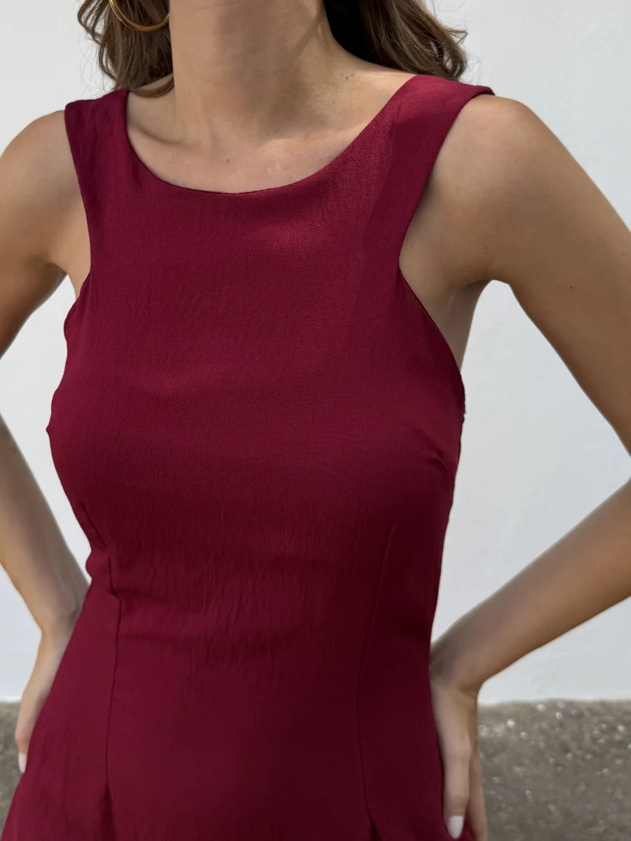 Vestido Bari Burdeos - Imagen 2