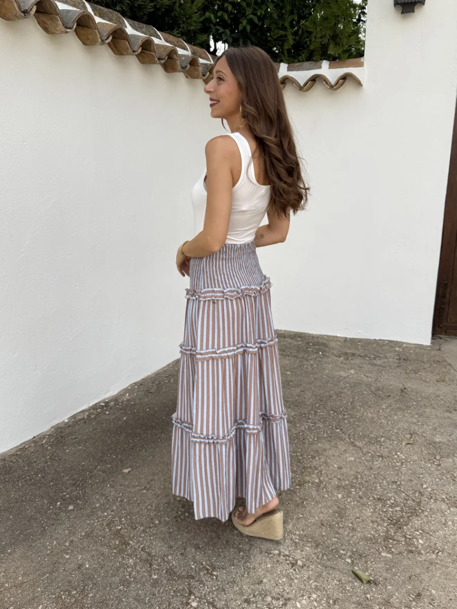Falda México Azul/Beige - Imagen 2