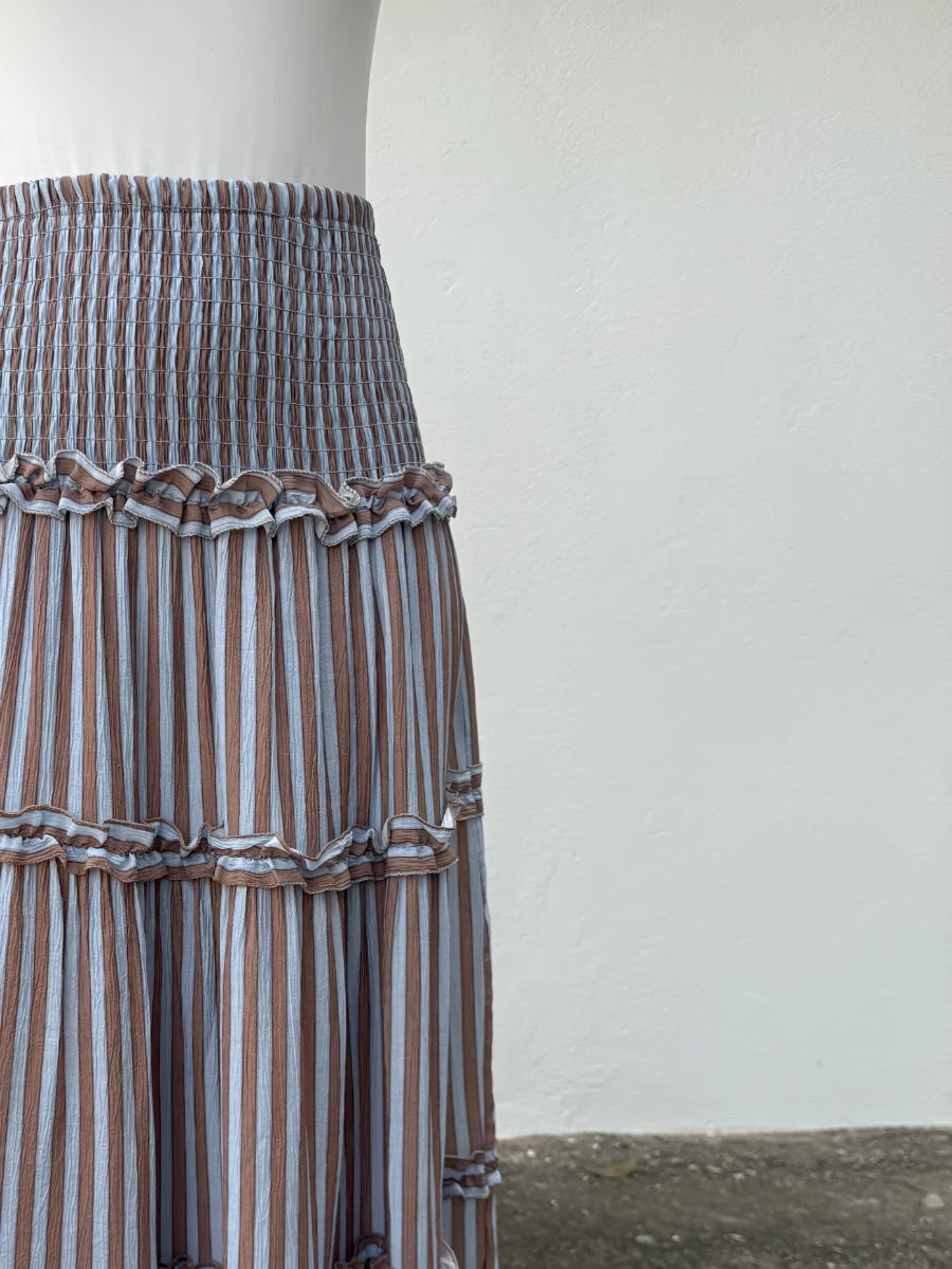 Falda México Azul/Beige - Imagen 3