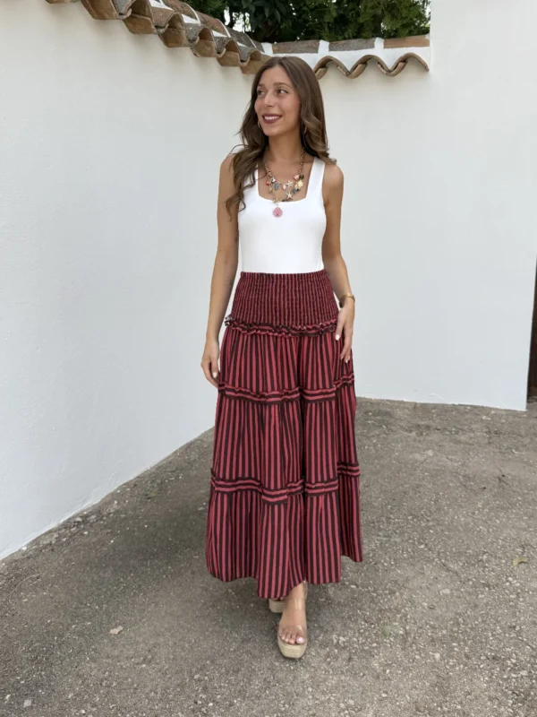 Falda México Rosado/Marrón