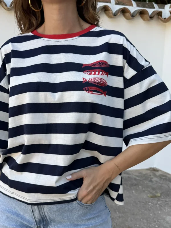 Camiseta Pez Azul Marino