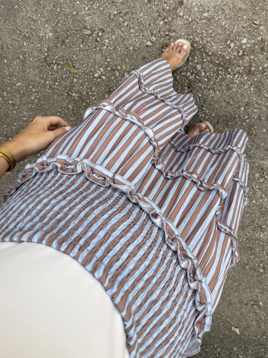 Falda México Azul/Beige - Imagen 5