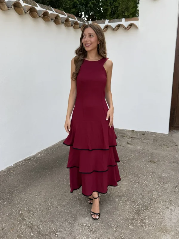 Vestido Bari Burdeos