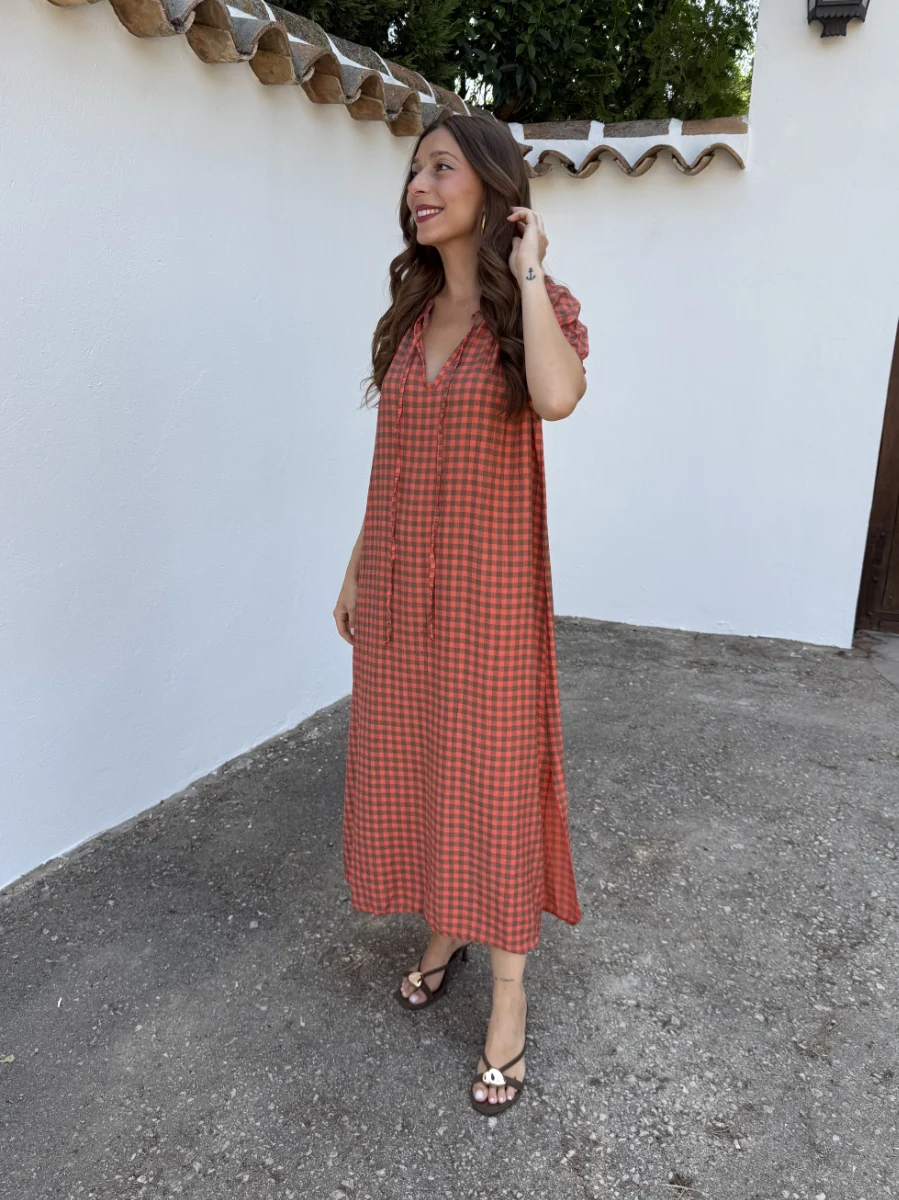 Vestido Mai Tai Coral - Imagen 3