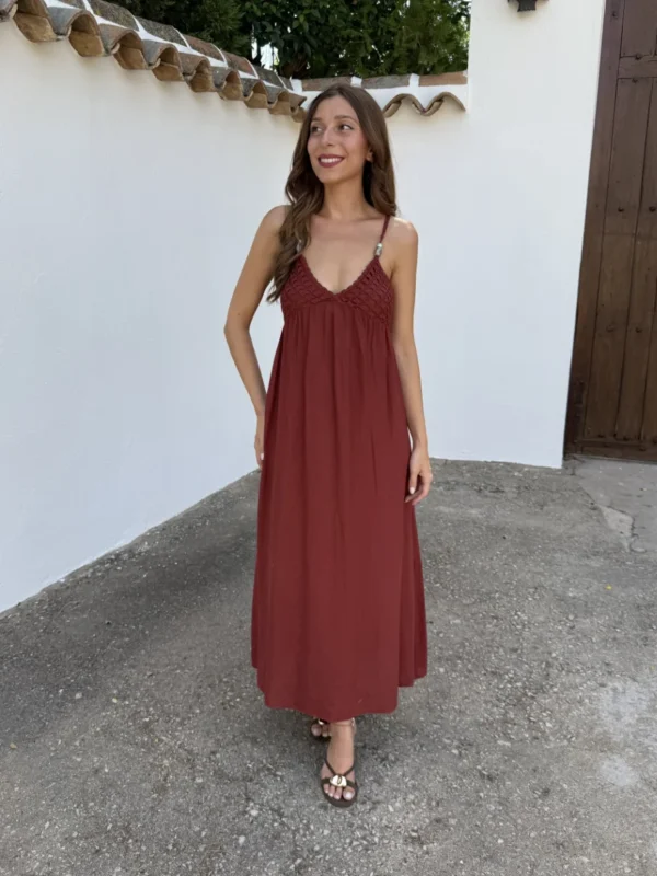 Vestido Croché Teja