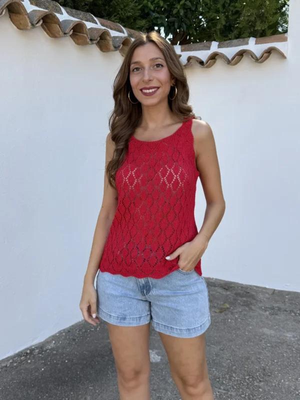 Top Calado Rojo