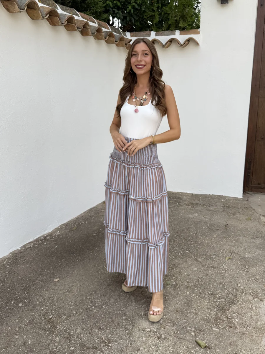 Falda México Azul/Beige