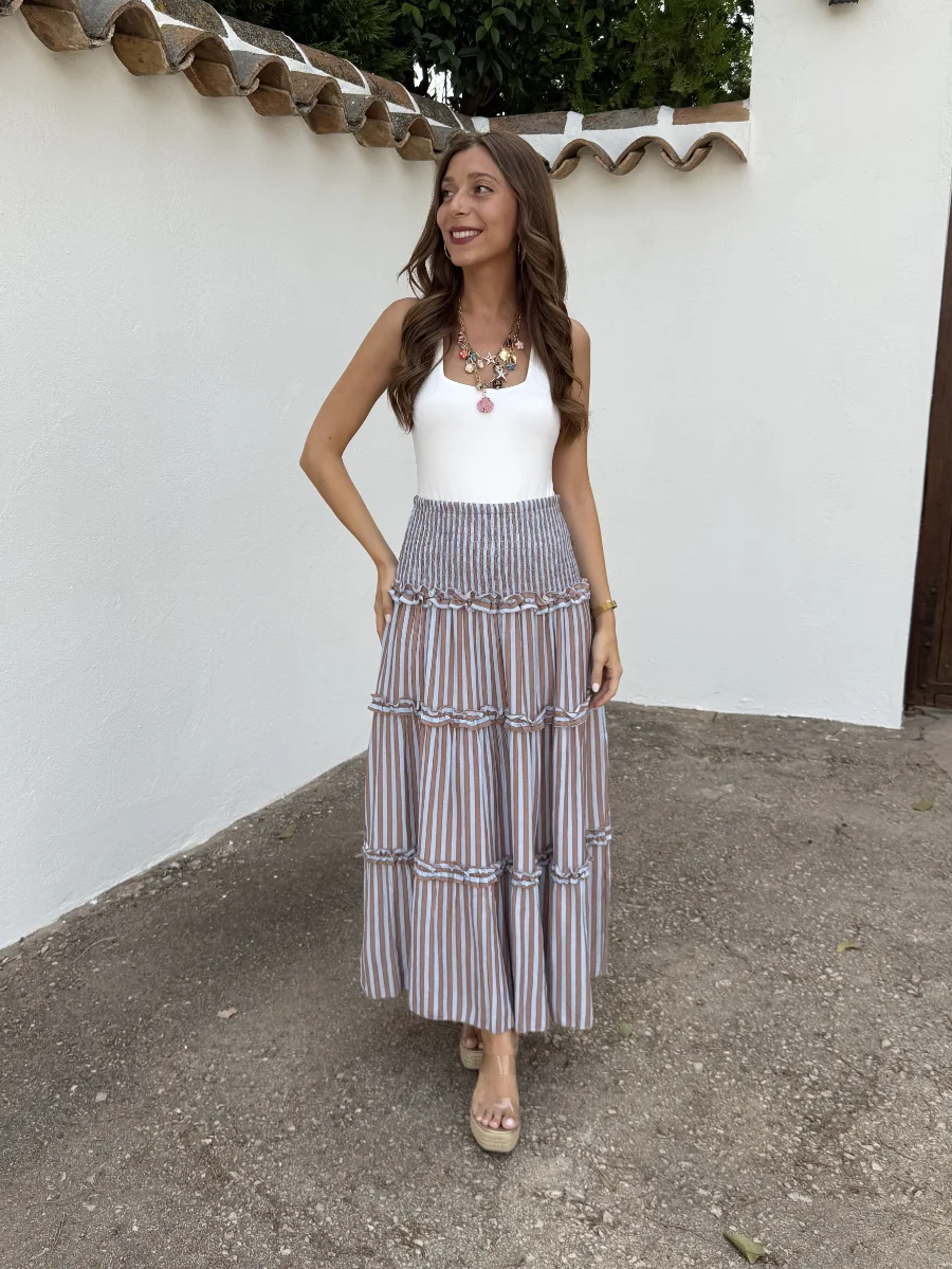 Falda México Azul/Beige - Imagen 4