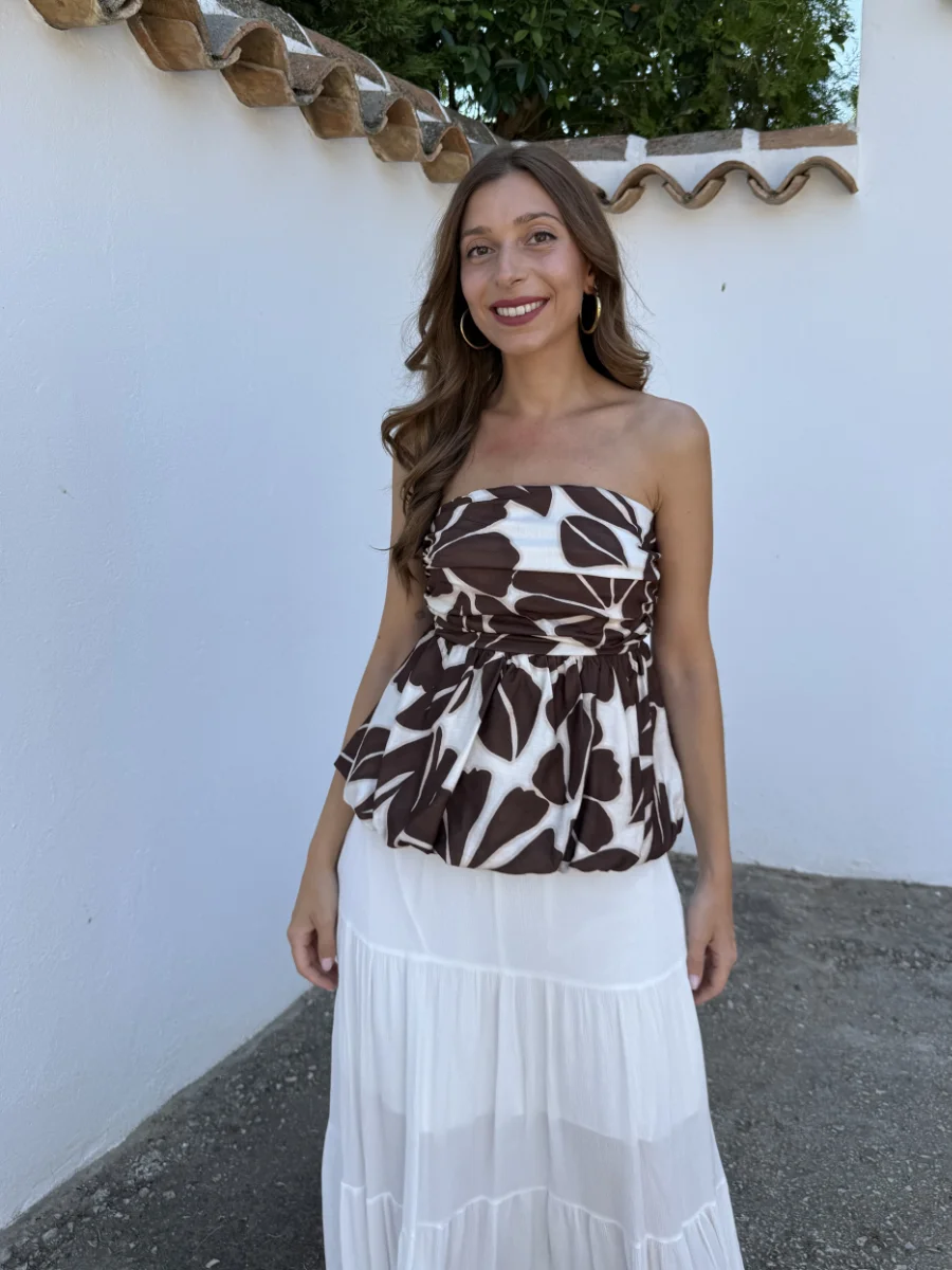 Top Horus Flor Grande Choco - Imagen 2