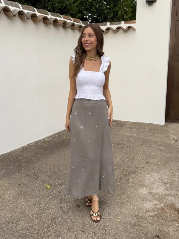 Falda Star Taupe
