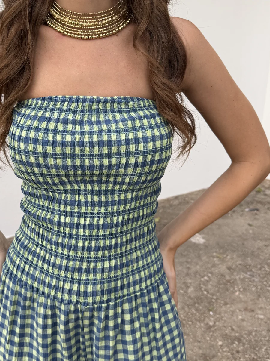 Mono Corto Vichy Verde - Imagen 3