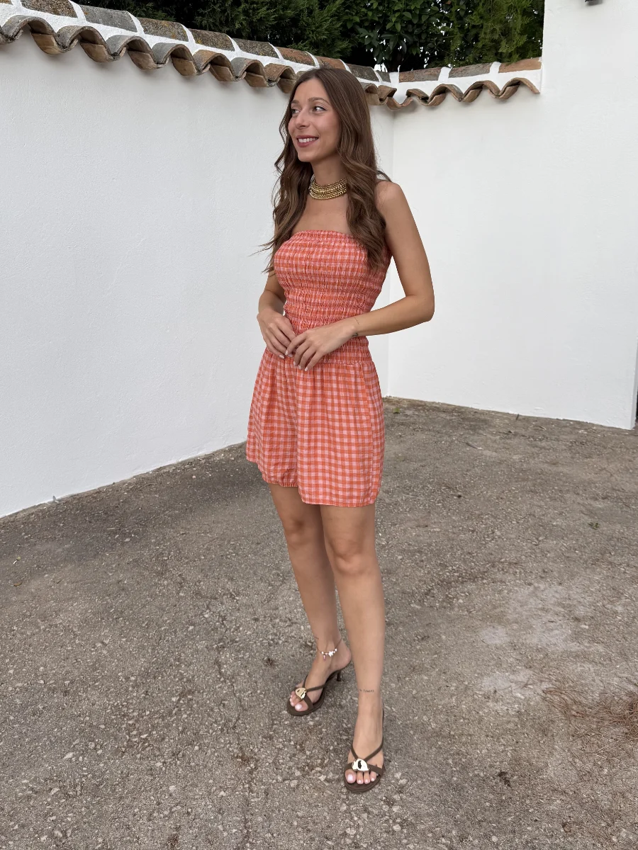 Mono Corto Vichy Coral - Imagen 2