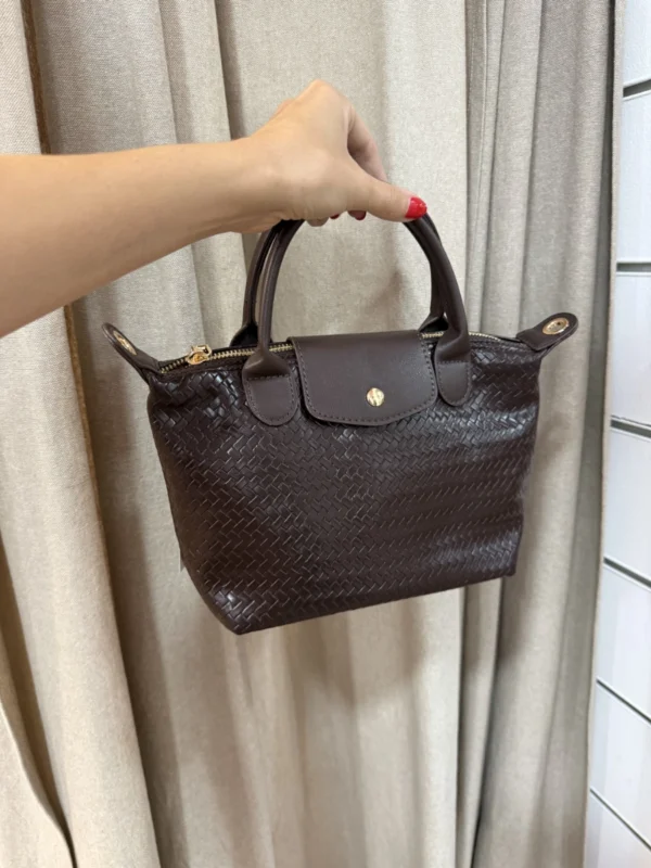 Bolso Mini Trenzado Chocolate