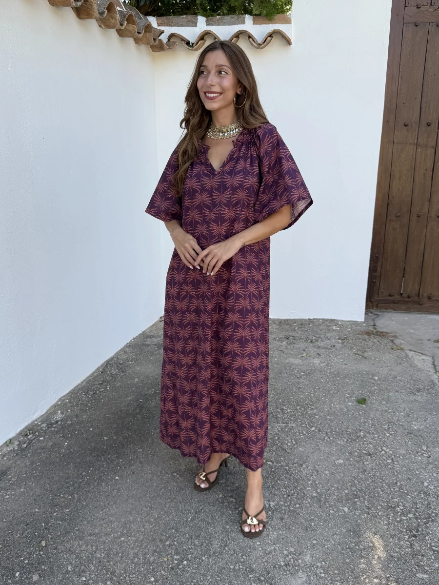 Vestido Namibia Vino - Imagen 4