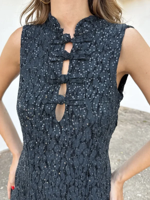Vestido Sakura Brillo Azul