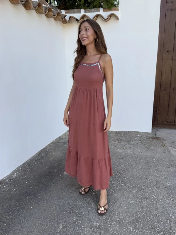 Vestido Lentejuela Coral