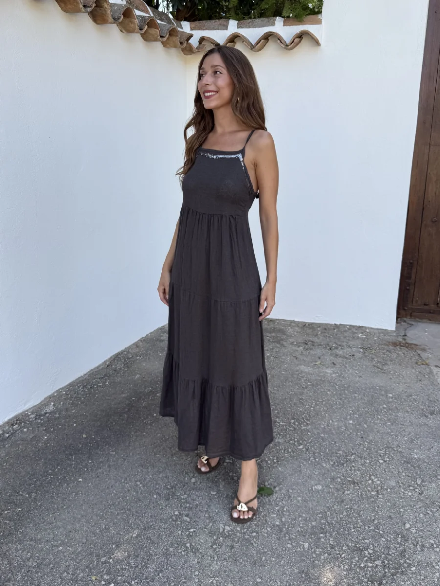 Vestido Lentejuela Marrón - Imagen 4