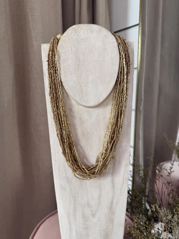 Collar Bolitas Dorado