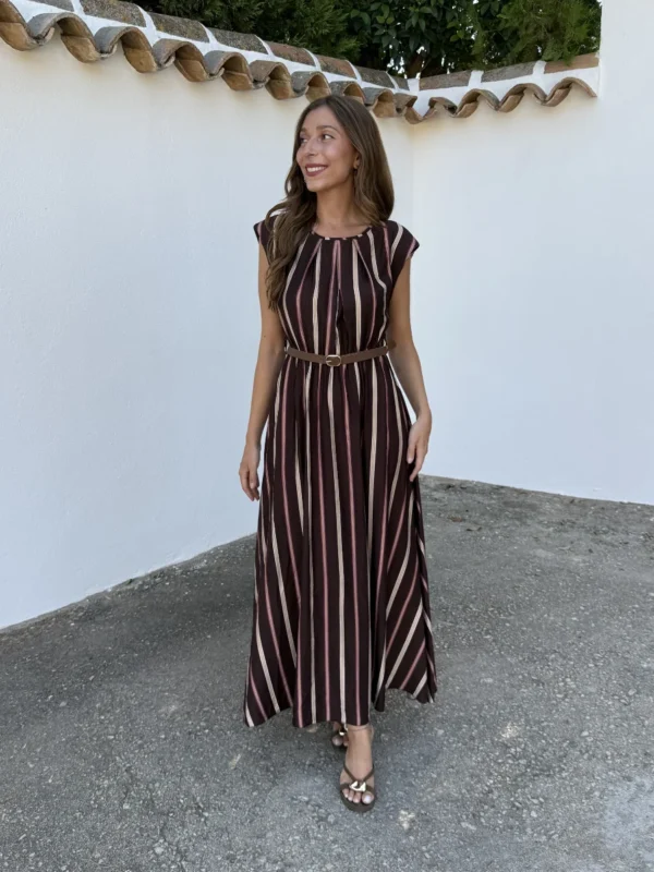 Vestido Rayas Choco