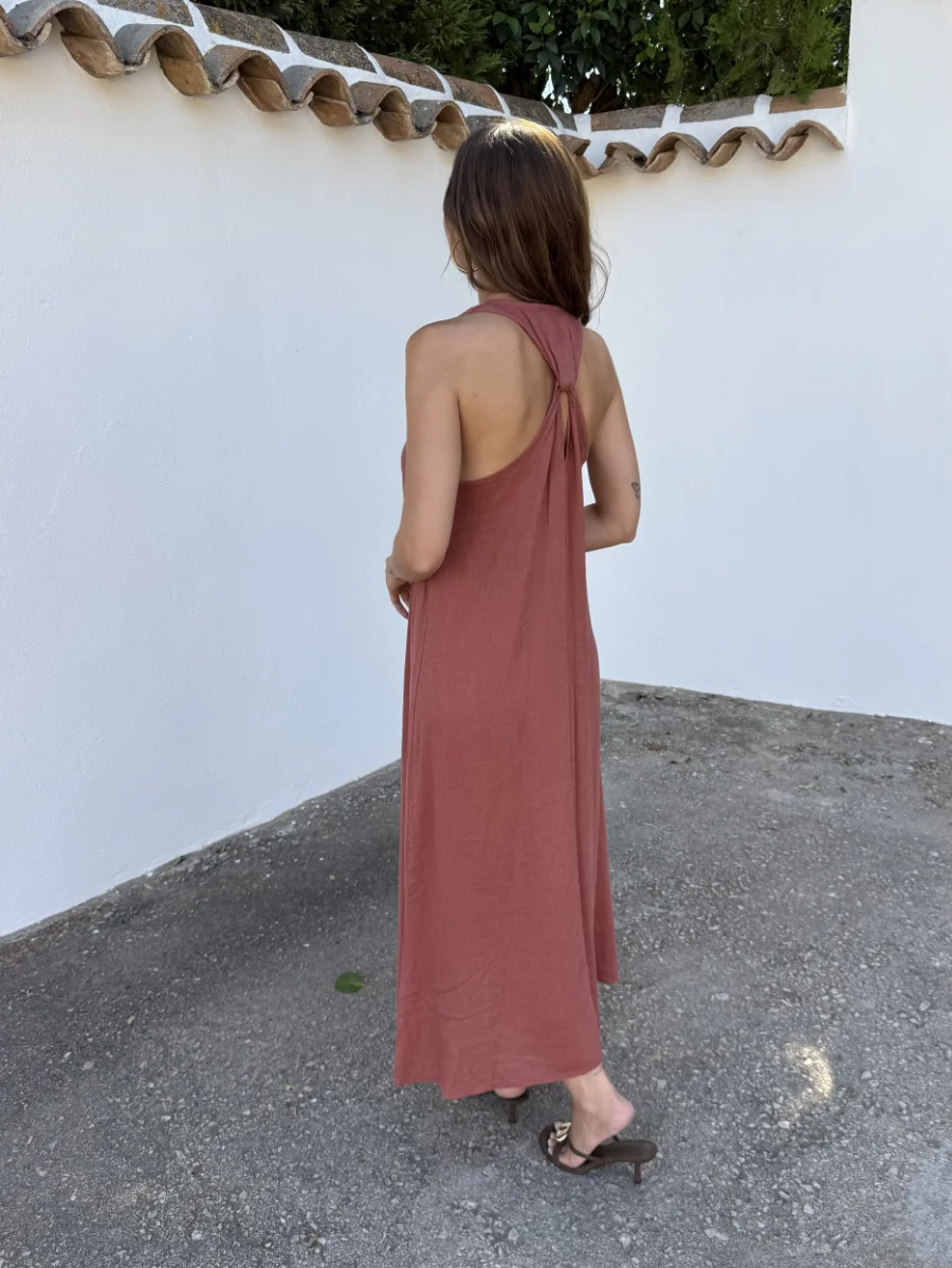 Vestido Tachas Teja - Imagen 3