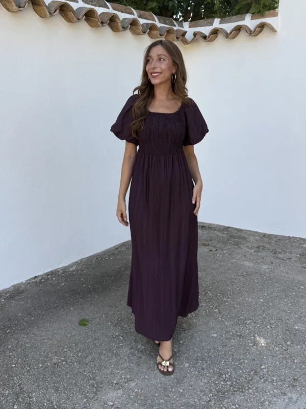 Vestido Farol Vino