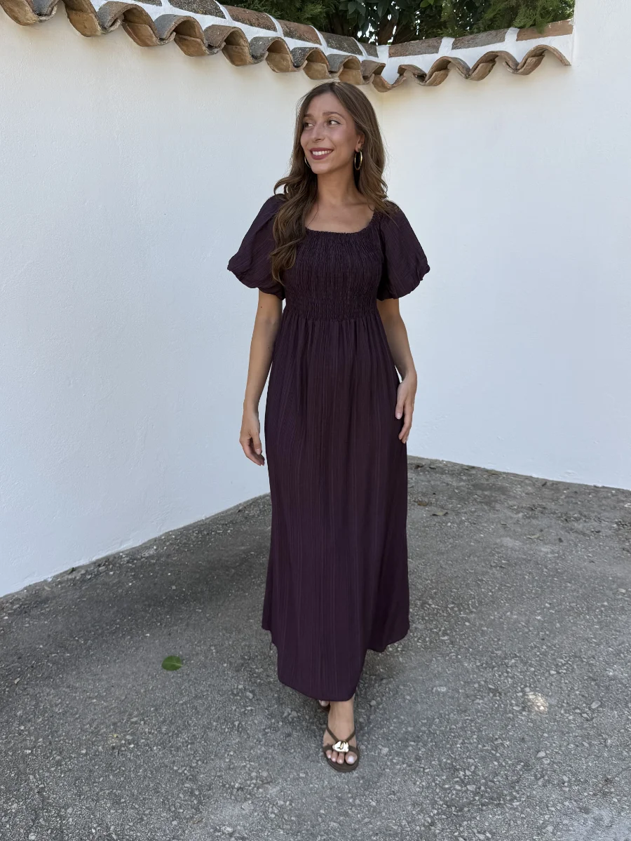 Vestido Farol Vino