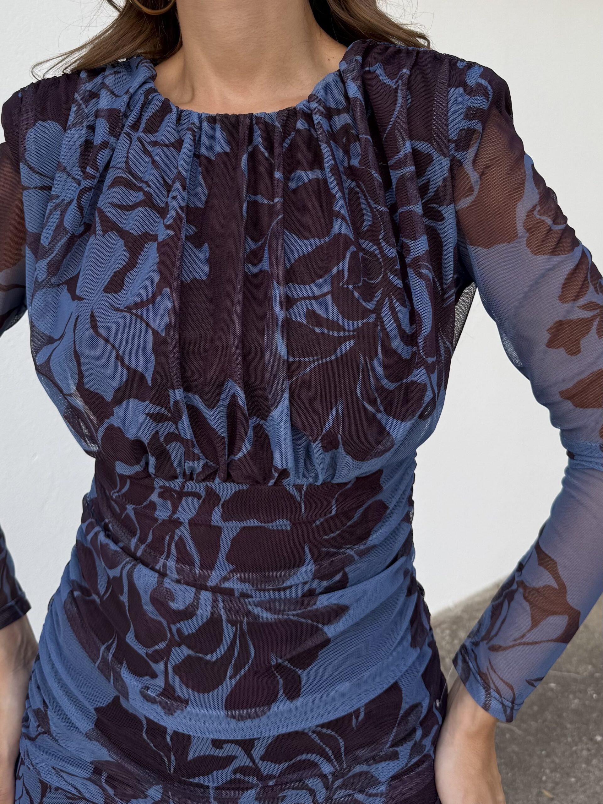 Vestido Portugal Azul/Marrón - Imagen 4