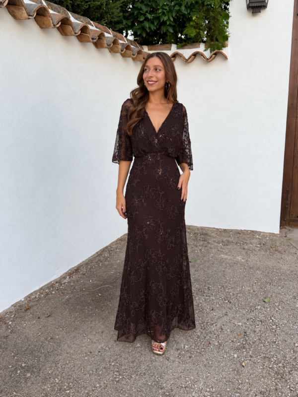 Vestido Bordado Choco