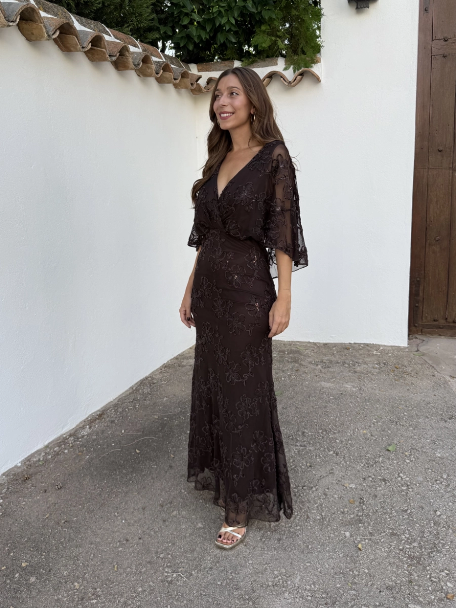 Vestido Bordado Choco - Imagen 4