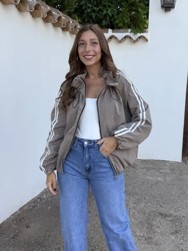 Chaqueta Bomber Taupe