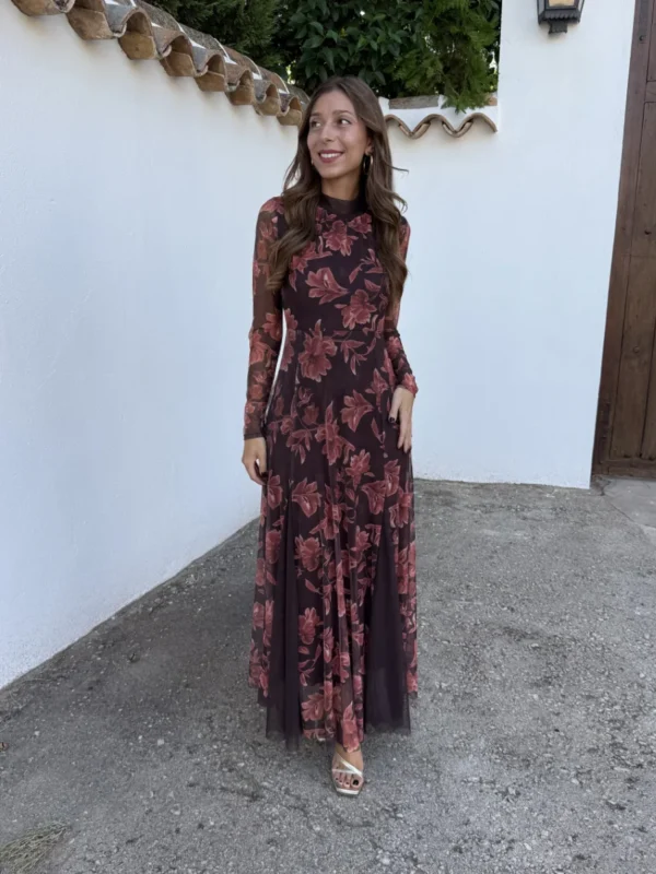 Vestido Ginebra Teja/Marrón