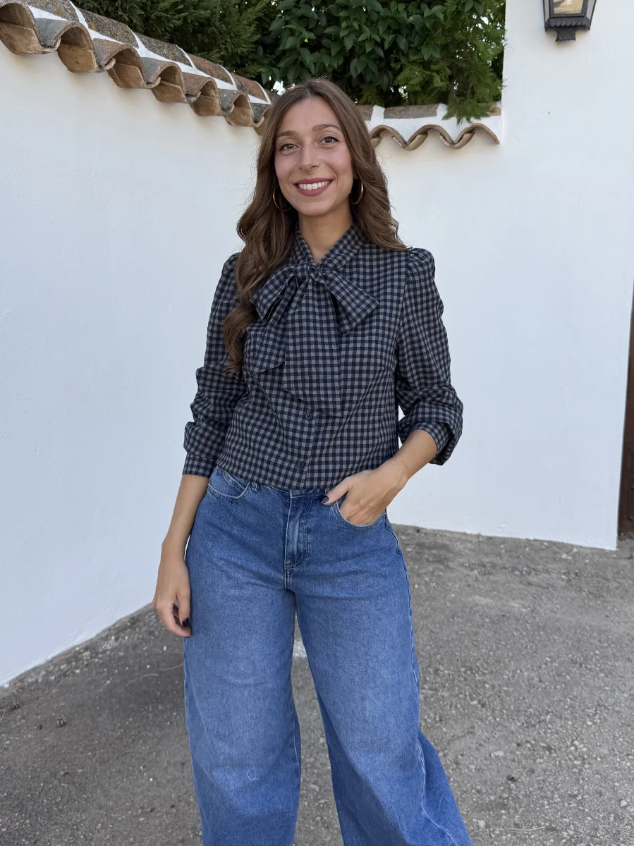Camisa Diana Lazo Azul Marino