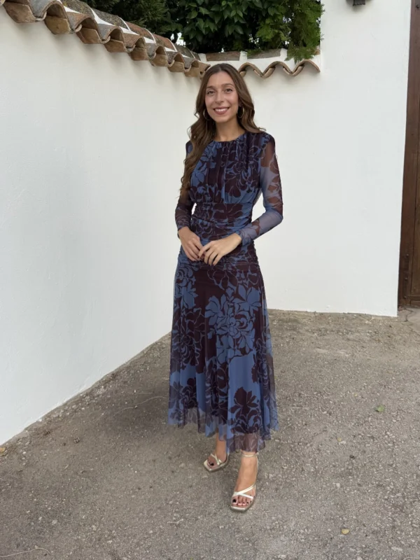 Vestido Portugal Azul/Marrón - Talla única