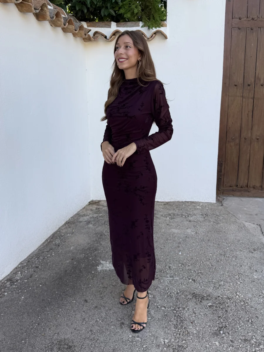 Vestido Lidia Burdeos - Imagen 4