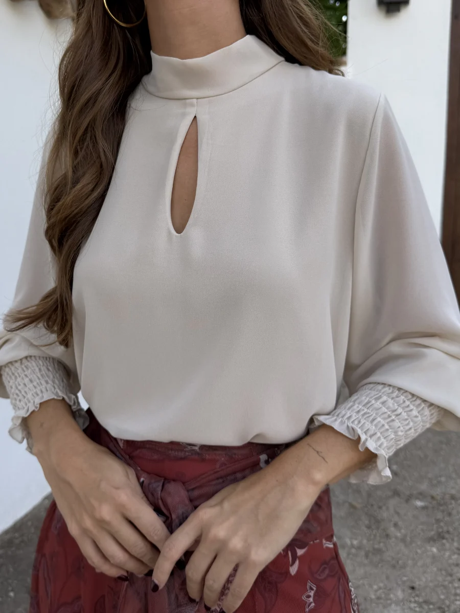Blusa Gasa Marrón - Imagen 3