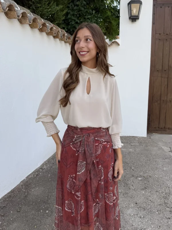 Blusa Gasa Marrón