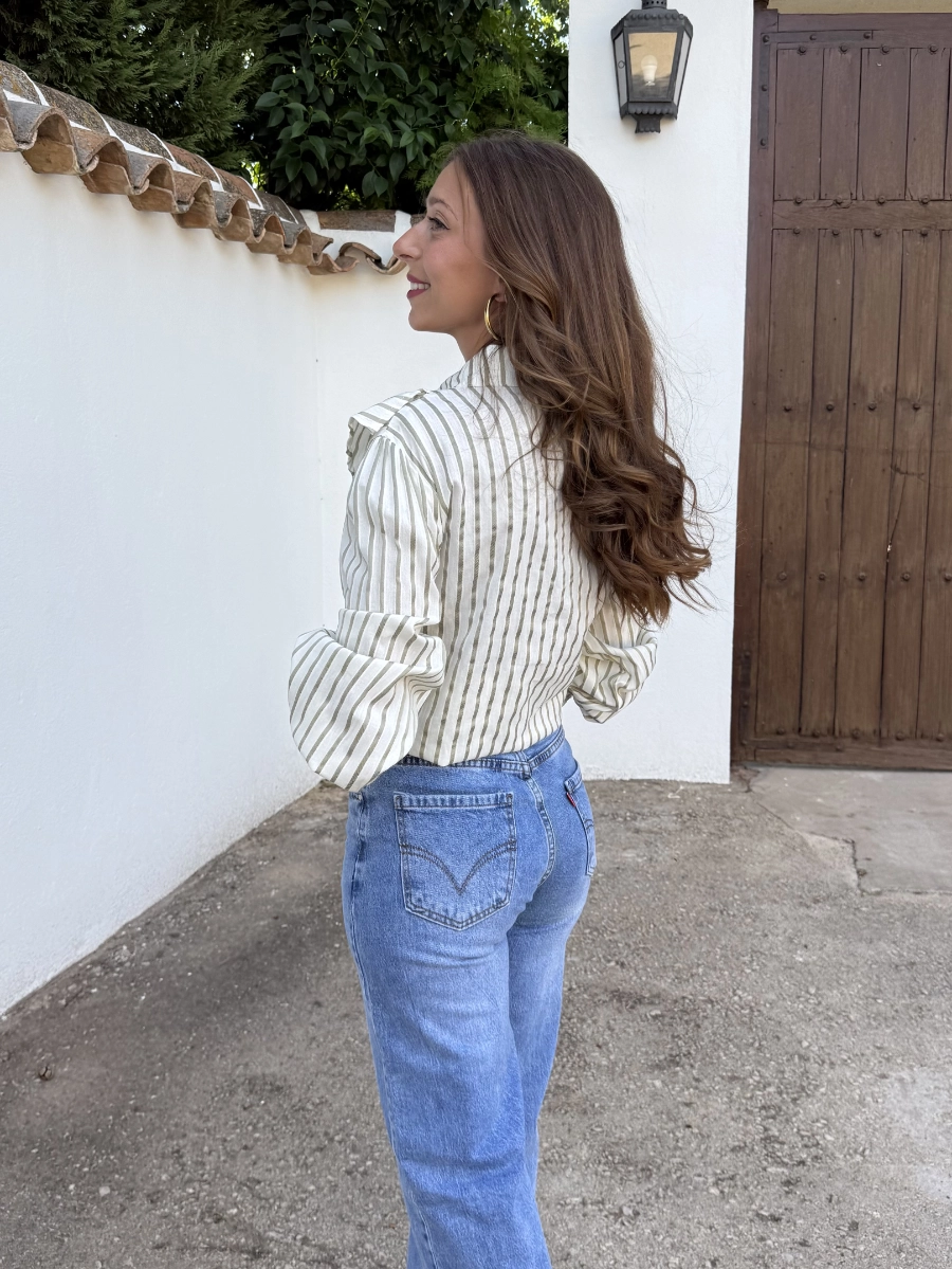 Camisa Ana Volantes Verde - Imagen 4