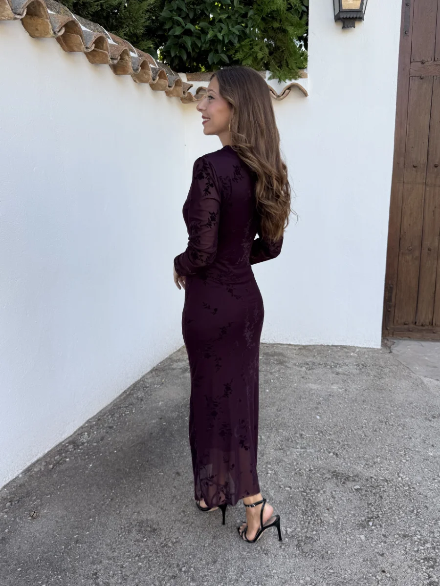 Vestido Lidia Burdeos - Imagen 3