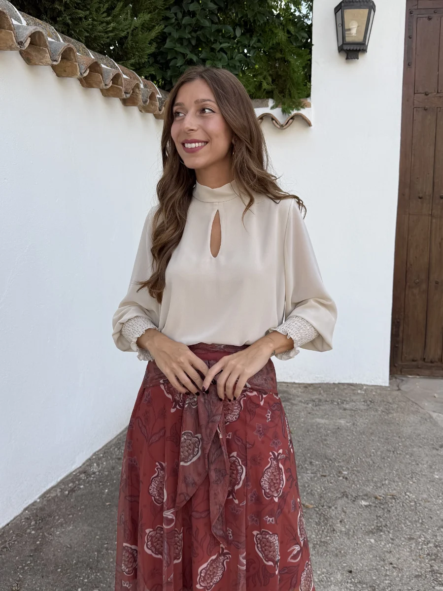Blusa Gasa Marrón - Imagen 2
