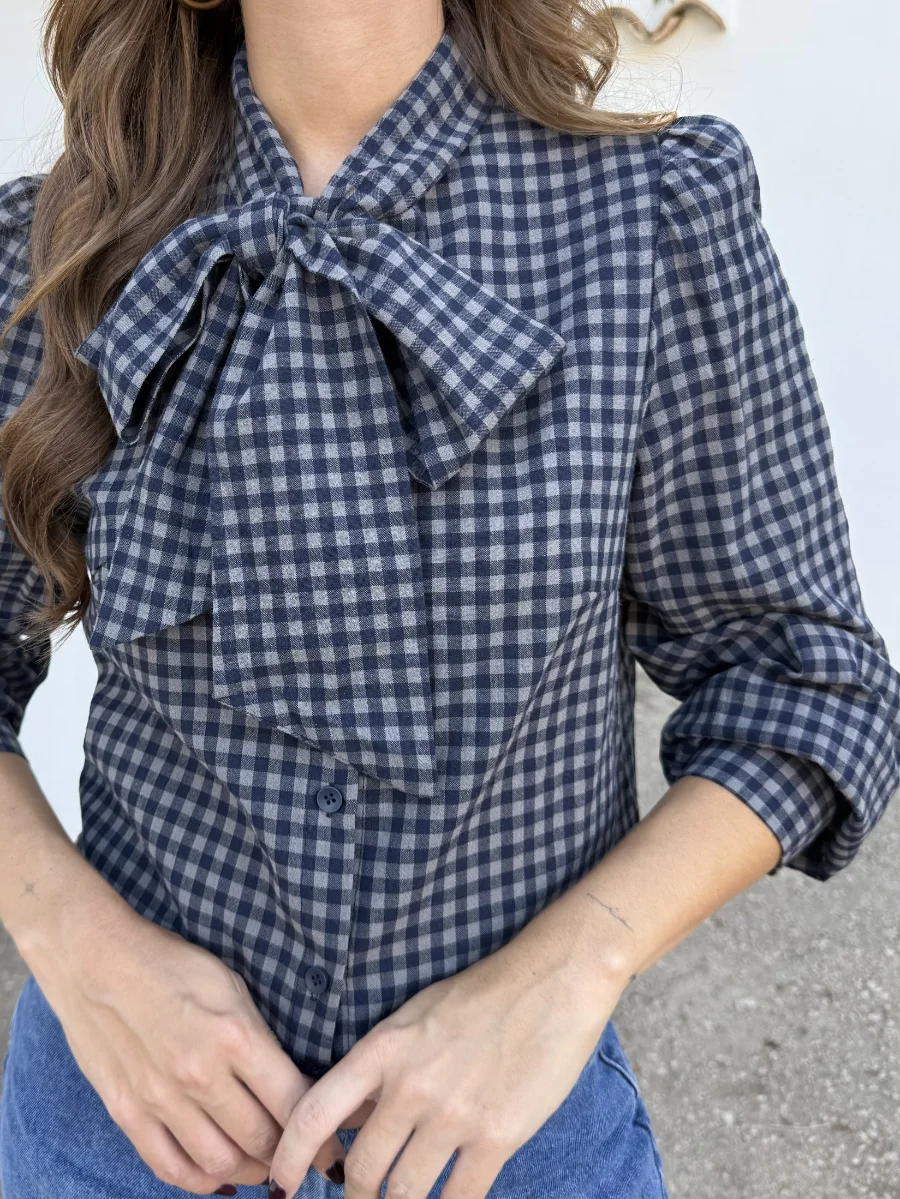 Camisa Diana Lazo Azul Marino - Imagen 2