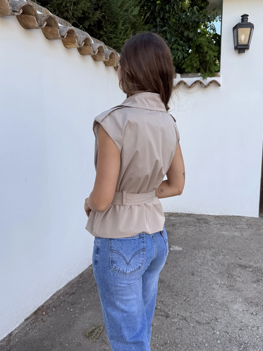 Chaleco Olivia Beige - Imagen 3