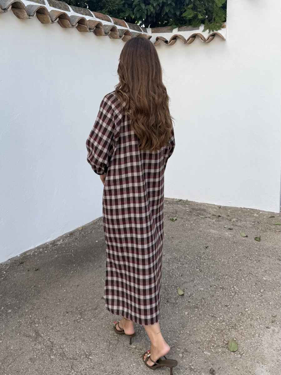 Vestido Camisero Cuadros - Imagen 4